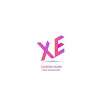 xe texte logo vecteur