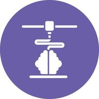 icône de fond de cercle de glyphe de bioimpression vecteur