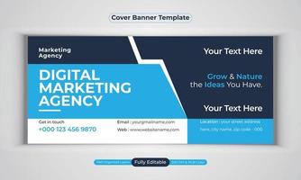 modèle de vecteur de mise en page moderne de conception de bannière d'entreprise d'agence de marketing numérique