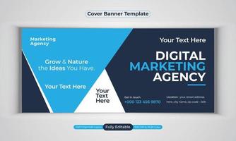 modèle de vecteur de mise en page moderne de conception de bannière d'entreprise d'agence de marketing numérique