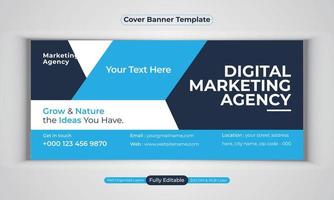 modèle de vecteur de mise en page moderne de conception de bannière d'entreprise d'agence de marketing numérique