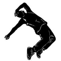 logo icône break dance vecteur