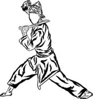 pencak silat illustration artline vecteur