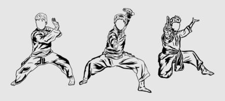 pencak silat illustration artline vecteur