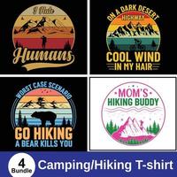 camping, randonnée, vecteur de conception de tshirt amateur de montagne. utiliser pour t-shirt, tasses, autocollants, cartes, etc.