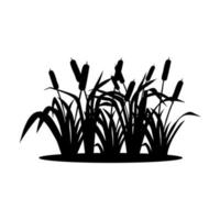 vecteur d'icône de quenouille. signe d'illustration de roseaux. symbole des marais. logo d'herbe.