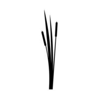 vecteur d'icône de quenouille. signe d'illustration de roseaux. symbole des marais. logo d'herbe.
