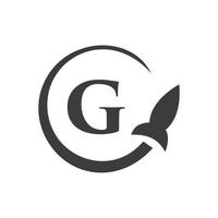 modèle vectoriel de logo de voyage lettre g