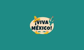 design plat de vecteur de jour indépendant mexique