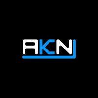 création de logo de lettre akn avec graphique vectoriel, logo akn simple et moderne. vecteur