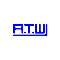 création de logo de lettre atw avec graphique vectoriel, logo atw simple et moderne. vecteur