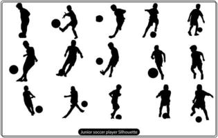 silhouettes de joueurs de football d'enfants - garçons gratuits vecteur