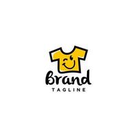 modèle de logo sur les entreprises de vêtements avec un marché cible pour les jeunes vecteur