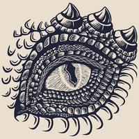 tatouage imaginer dragon eye détail dessin au trait style vecteur
