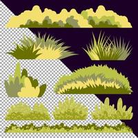 pack de vecteur d'herbes de différentes formes et tailles