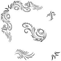 illustration élégante de beauté décorative pour la conception de fleurs dessinées à la main vecteur