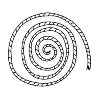 corde à la main dessinée dans un style doodle. illustration vectorielle isolée sur fond blanc. vecteur