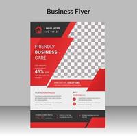 modèle vectoriel abstrait d'entreprise pour brochure, affiche, présentation d'entreprise, portefeuille, dépliant, une infographie avec la taille de couleur rouge et noire a4.