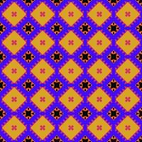 motif ethnique géométrique sans soudure violet et jaune vecteur