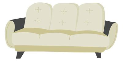 canapé en tissu doux, design de mobilier minimaliste vecteur