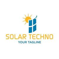 vecteur de logo d'énergie solaire