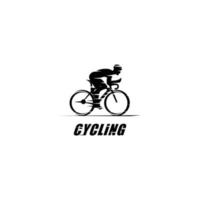 cyclisme course silhouette stylisé symbole logo design icône vecteur