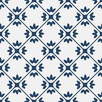 motif delft vintage bleu et blanc vecteur