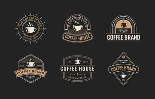 ensemble de logos de café vintage vecteur