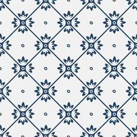 motif delft vintage bleu et blanc vecteur