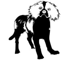 vecteur de dessin de silhouette de chien