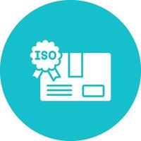 icône de fond de cercle de glyphe de normes iso vecteur