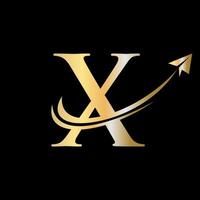 lettre x modèle de vecteur de logo de voyage. logotype de voyage initial