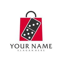 boutique modèle vectoriel de logo domino, concepts créatifs de conception de logo domino