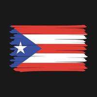 drapeau de porto rico brosse design illustration vectorielle vecteur