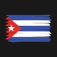 drapeau cuba brosse conception illustration vectorielle vecteur