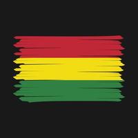 drapeau de la bolivie illustration vectorielle de conception de brosse vecteur
