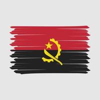 drapeau angola brosse design illustration vectorielle vecteur