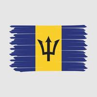 illustration vectorielle de conception de brosse de drapeau de la barbade vecteur