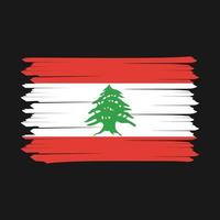 brosse drapeau liban vecteur