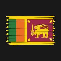 brosse drapeau du sri lanka vecteur