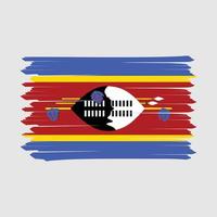 brosse drapeau swaziland vecteur