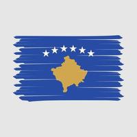 brosse drapeau du kosovo vecteur