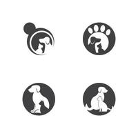 animalerie silhouette logo illustration vectorielle vecteur