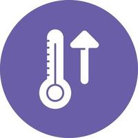 réchauffer l'icône de fond de cercle de glyphe vecteur