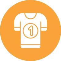 icône de fond de cercle de glyphe de maillot de hockey vecteur