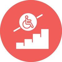 icône de fond de cercle de glyphe de bus accessible aux fauteuils roulants vecteur