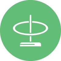 icône de fond de cercle de glyphe de lancer d'anneau vecteur