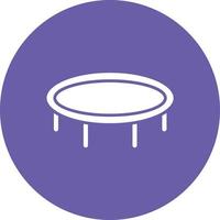 icône de fond de cercle de glyphe de trampoline vecteur