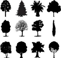 ensemble d'arbres. illustration vectorielle vecteur