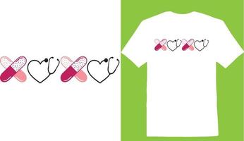 t-shirt xoxo saint valentin vecteur